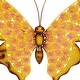 preview thumbnail 3 of 5, Metal Butterfly Wall Decor - Set of 2 Yellow - Roche River Decor