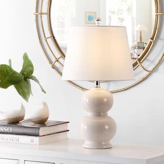 SAFAVIEH Lighting 22-inch Everlee Glass Table Lamp - 12" x 12" x 22"