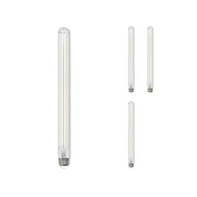 Bulbrite LED Filament Pack of (4) 5 Watt Dimmable 15 Inch T9 Light Bulb with Clear Glass Finish and Medium (E26) Base
