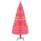 preview thumbnail 26 of 32, HOMCOM 6 ft. Prelit Artificial Christmas Tree with Stand, Colored Christmas Tree