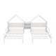 preview thumbnail 7 of 10, Double Twin Size Platform Bed with House-shaped Headboard and Built-in Nightstand