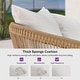 preview thumbnail 4 of 9, PURPLE LEAF 4-Piece Wicker Outdoor Patio Furniture Set Aluminum Rattan Sofa