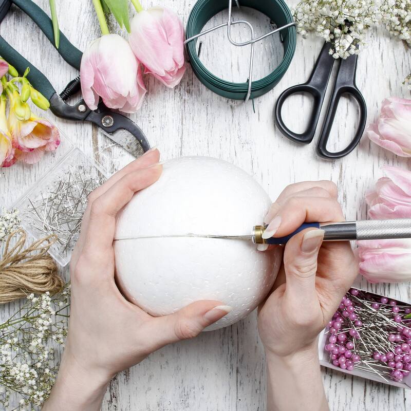 50Pcs 1.5" White Polystyrene Foam Solid Balls for Art and Party Decorations