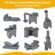 preview thumbnail 7 of 28, 10-Piece Modular Convertible Kids Play Couch Sofa Set with Removable Velvet Covers