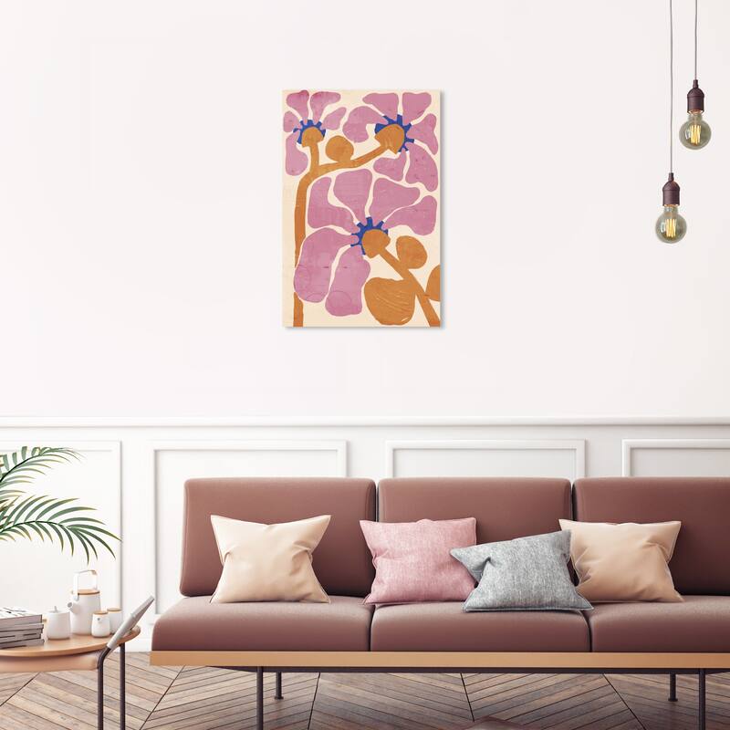 Wynwood Studio Canvas Floral and Botanical Blush Petal Flora Pink and Bohemian & Eclectic Wall Art Canvas Print - 30 x 20