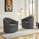 preview thumbnail 63 of 92, Modern Upholstered Swivel Barrel Chair Living Room Accent Chair