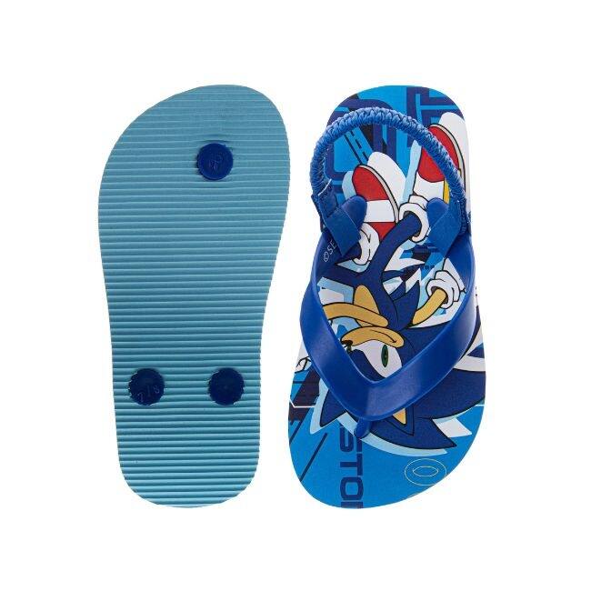 Sonic The Hedgehog Boys' Slip On Flip Flops. (Toddler/Little Kids)