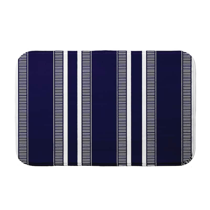 Dashing Stripe Bath Mat - 21 x 34 - Blue
