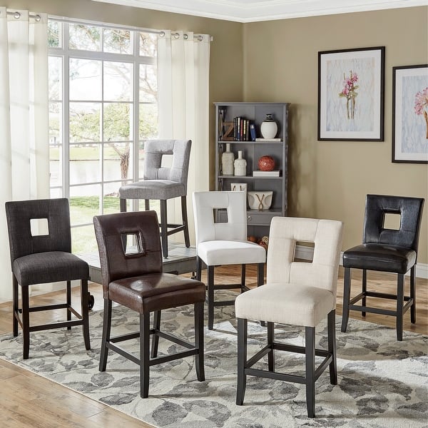 Mendoza Keyhole Counter Height Back Stool (Set of 2) by iNSPIRE Q Bold