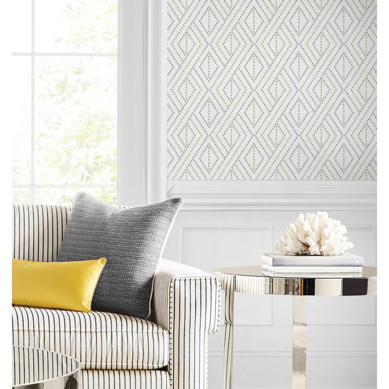 Luxe Haven Boho Grid Toile Peel and Stick Wallpaper