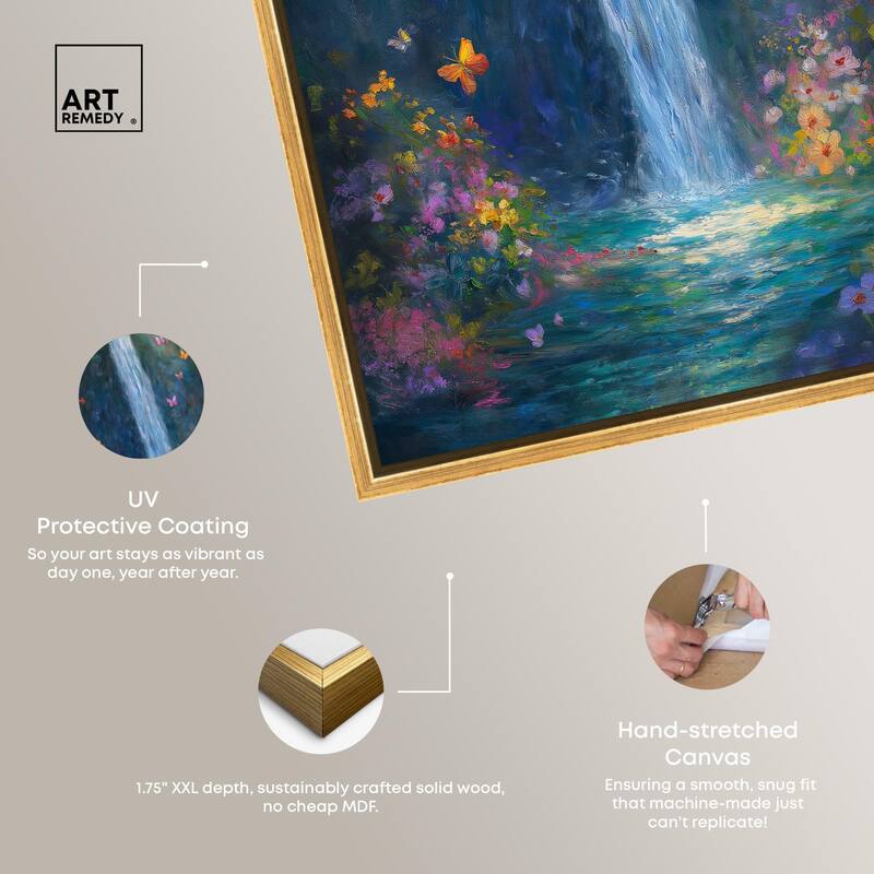 Hidden Falls II Canvas by Art Remedy