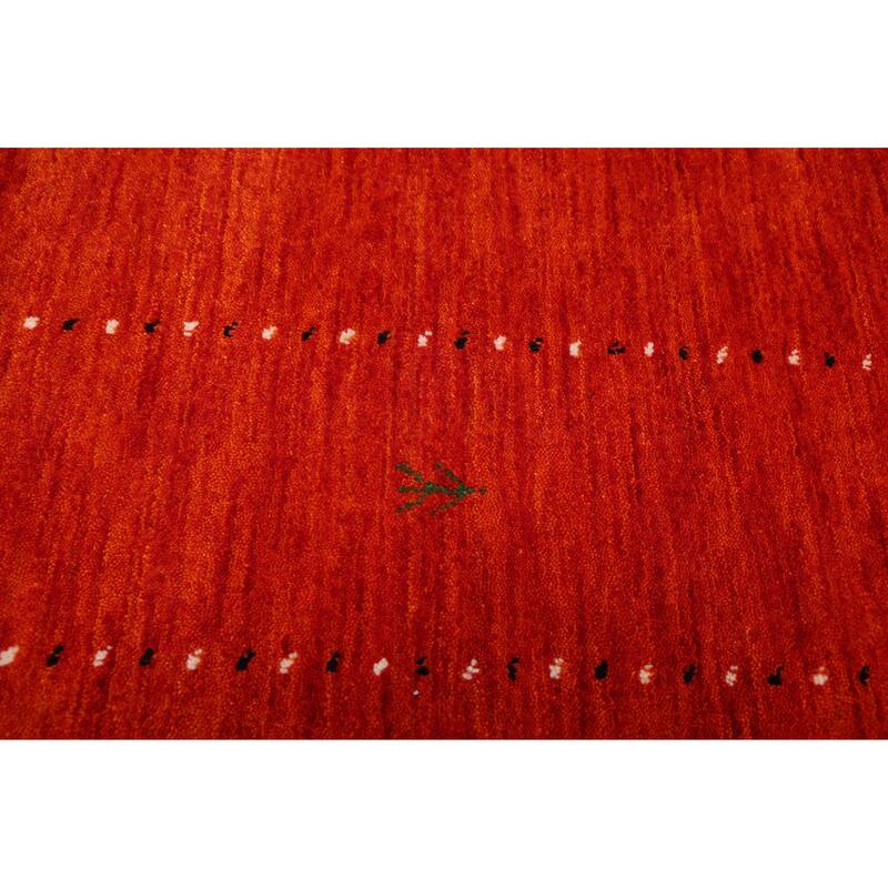 ECARPETGALLERY Hand Loomed Kashkuli Gabbeh Light Red Wool Rug - 5'1 x 7'10
