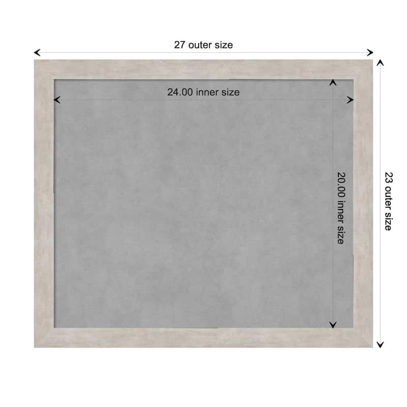 Amanti Art Marred Silver Framed Magnetic Board - Board Size 24x20