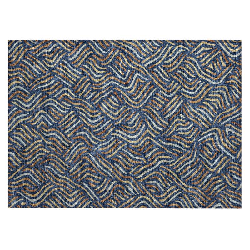 Machine Washable Indoor/ Outdoor Modern Jamie Chantille Rug