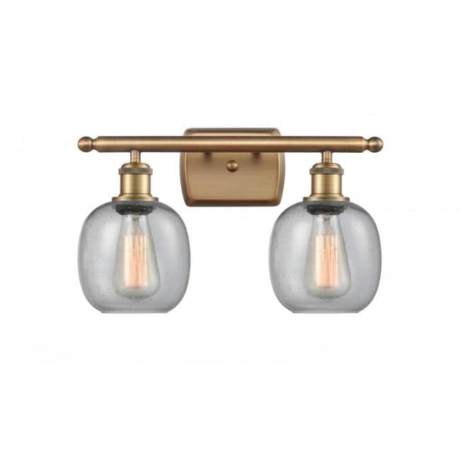 Innovations Lighting Belfast 2 Light 16" Wide Bathroom Vanity Light - Brushed Brass / Seedy
