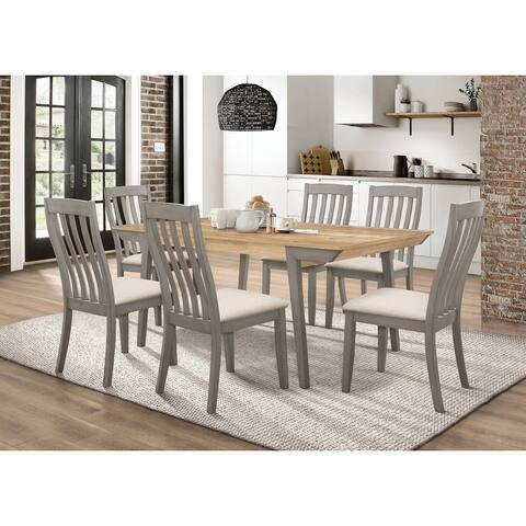 Kalina Natural Acacia and Coastal Grey 5-piece Rectangular Dining Set