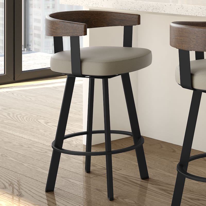 Amisco Lars Swivel Counter and Bar Stool