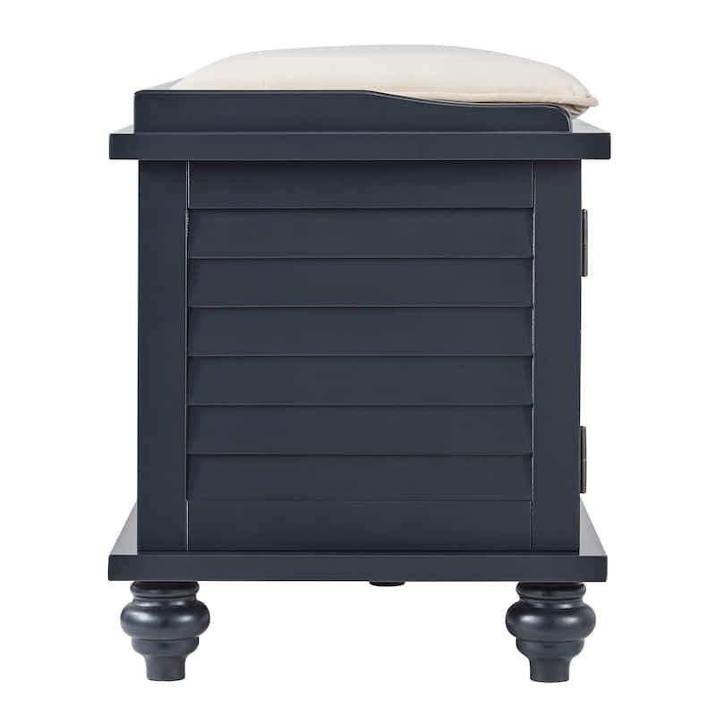 Maybelle Velvet Cushion Shutter Door Storage Bench by iNSPIRE Q Classic