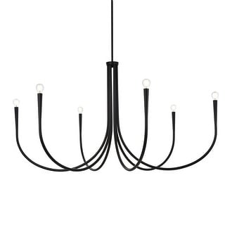 Elegant Lighting LD722D55 Layne 6 Light 55" Wide Taper Candle Style