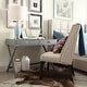 preview thumbnail 8 of 26, Kenton X Base Wood Accent Campaign Writing Desk iNSPIRE Q Modern