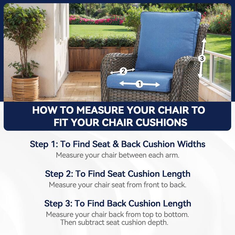 2 Pair Patio Soft Cushions for Outside