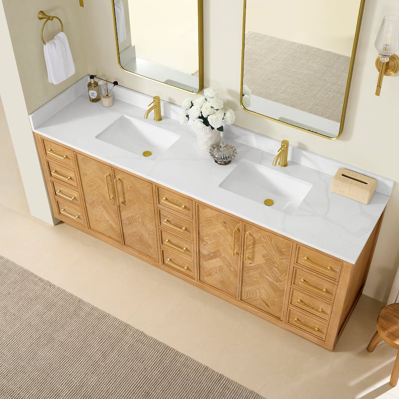 Jakarta Bath Vanity with Quartz Stone Top without Mirror