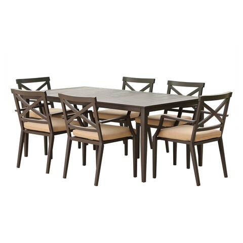 Abbyson Outdoor Nashville Rectangular Wood Dining Table