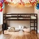 preview thumbnail 2 of 6, Wooden Low Height Twin Size Loft Bed with Ladder,Strengthened Slats for Bedroom