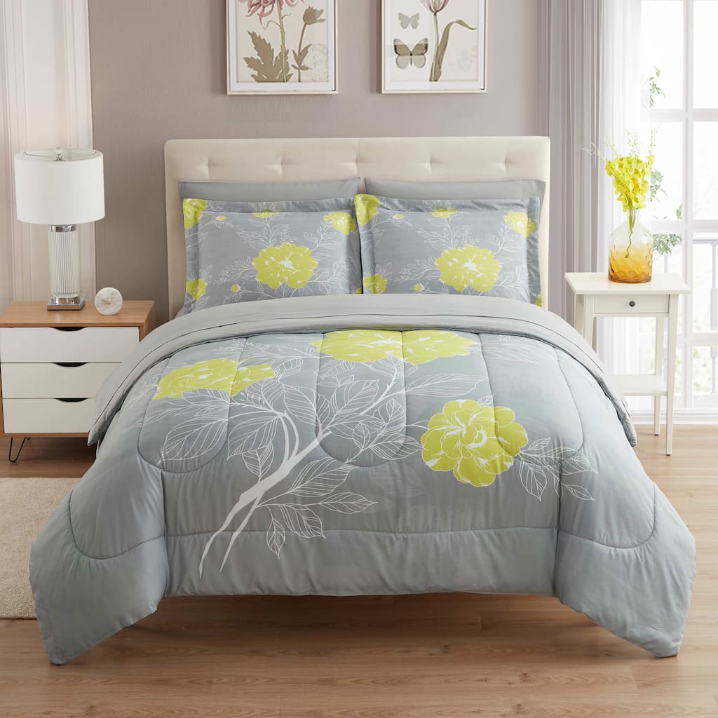 Sweet Home Collection 7 Piece Tulsa Printed Bed In a Bag Comforter & Sheet Sets