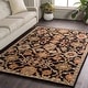 preview thumbnail 1 of 7, Hand-Tufted Acton Floral Wool Area Rug - 3' x 5' Black - 3' x 5'