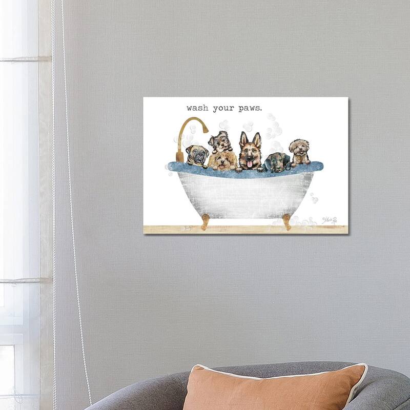 iCanvas "Wash Your Paws" by Marla Rae Canvas Print - 18x26x1.5