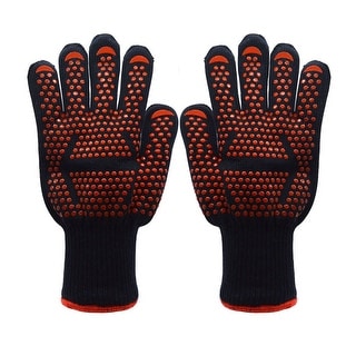 Shop Bbq Grill Gloves 932 F Extreme Heat Resistant Oven Gloves Overstock 28162003