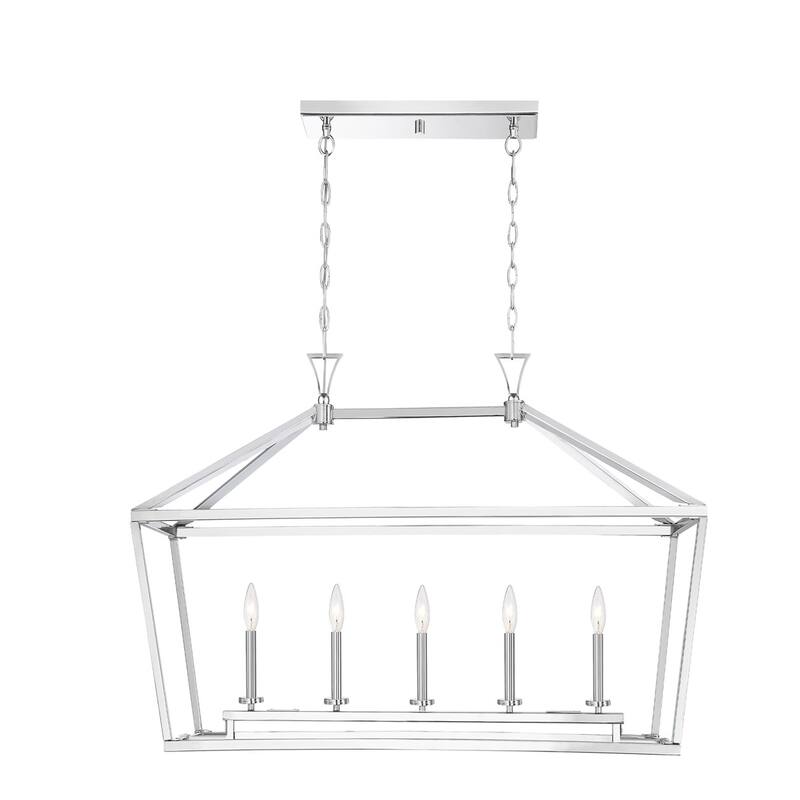 Savoy House 1-424-5 Townsend 5 Light 44" Wide Taper Candle Chandelier - Polished Nickel