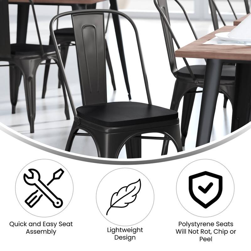 All-Weather Commercial Stack Chair & Poly Resin Seat