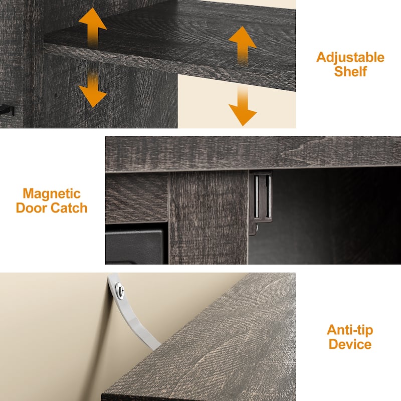 TV Stand with 18'' Fireplace Insert