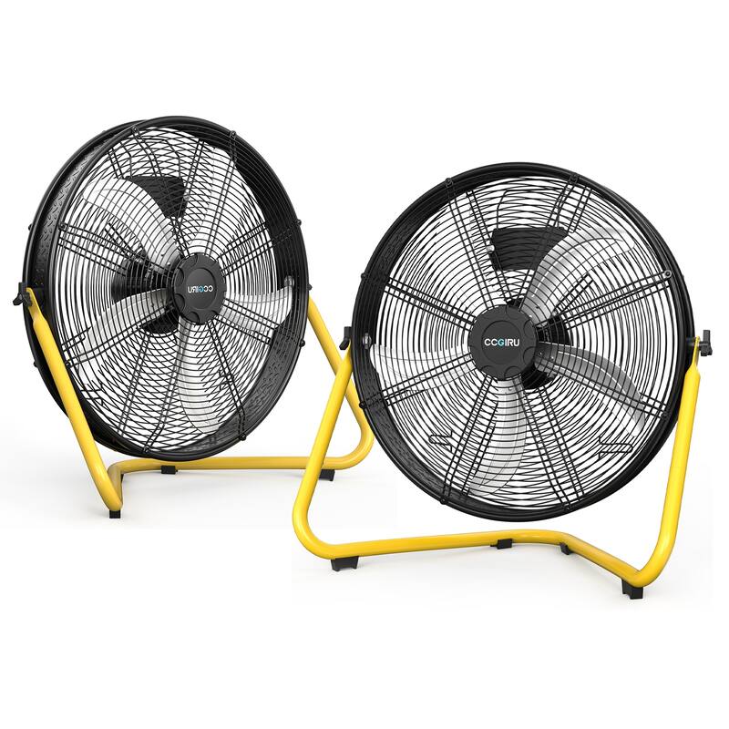 20" Industrial 3-Speed Adjustable High Velocity Portable Drum Fan, 2PCS