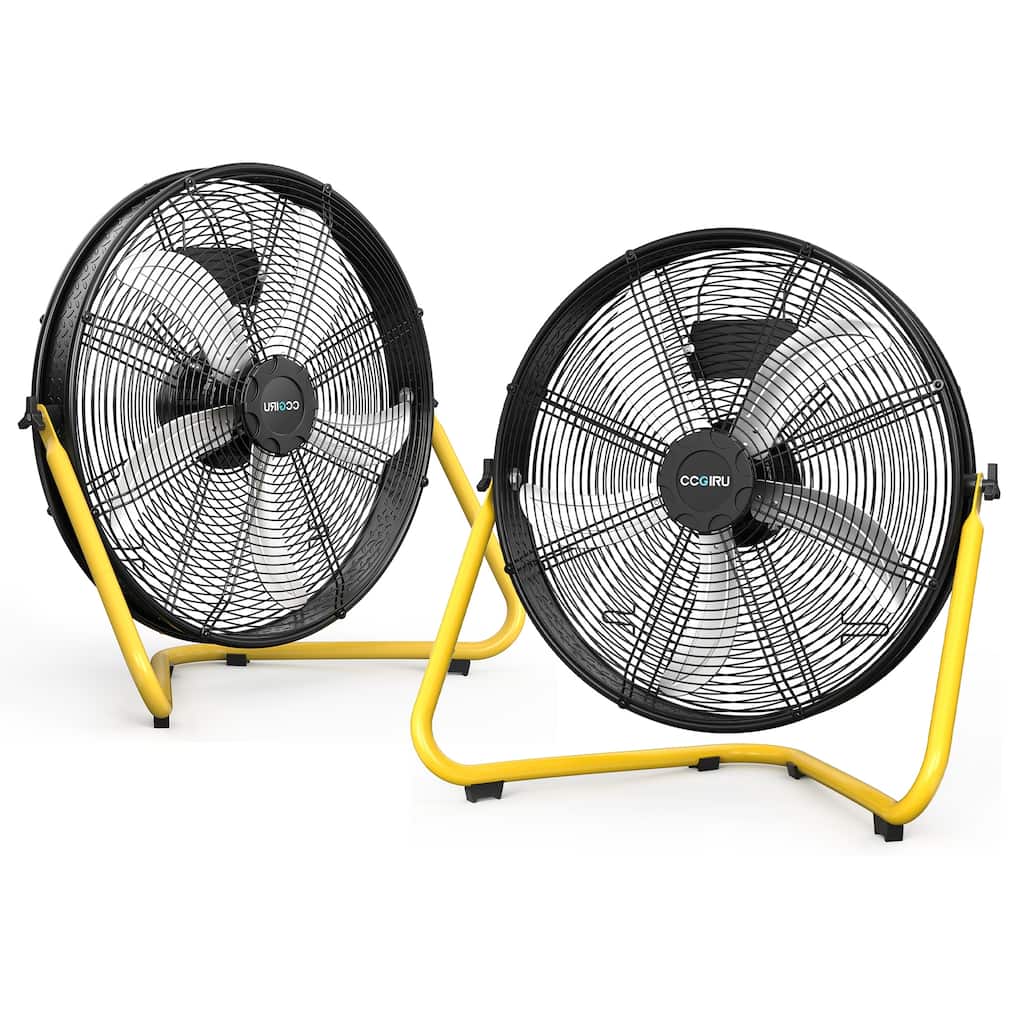 20" Industrial 3-Speed Adjustable High Velocity Portable Drum Fan, 2PCS