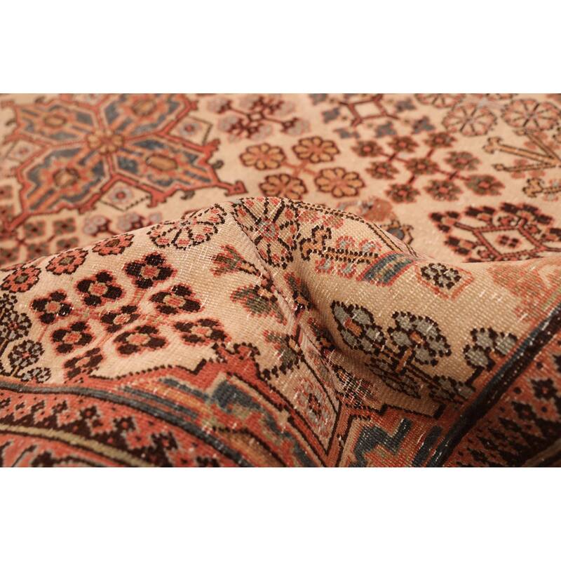 ECARPETGALLERY Hand-knotted Antalya Vintage Cream Wool Rug - 3'7 x 4'11