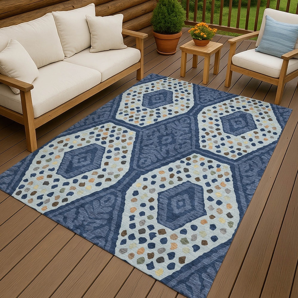 Machine Washable Indoor/ Outdoor Global Nipsey Chantille Rug