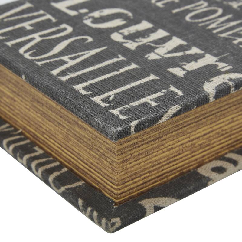 Faux Leather or Linen Fabric Book Storage Box - Set of 3 White, Beige, Black, Red or Light Gray - Roche River Decor