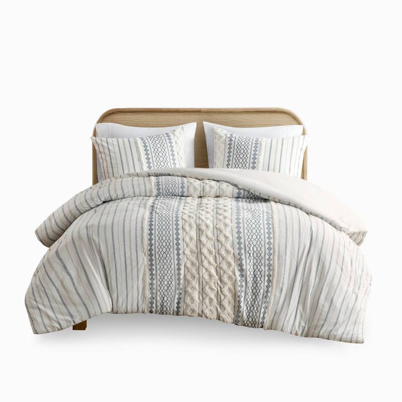 GDF Studio - Imani Cotton Printed Comforter Set with Chenille Detailing