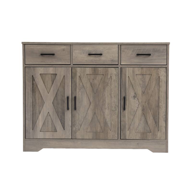 Traditional 3 Drawer Sideboard Storage Cabinet