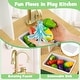 preview thumbnail 13 of 19, Costway Kids Play Kitchen with Microwave Stoves Rotation Knobs Ice - See Details