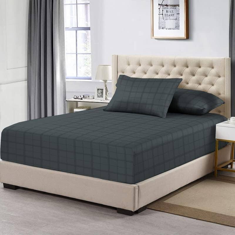 Lavish Touch 400 TC 100 % Cotton Flat Sheet Only 1 Pc with Stylish 4" Hem