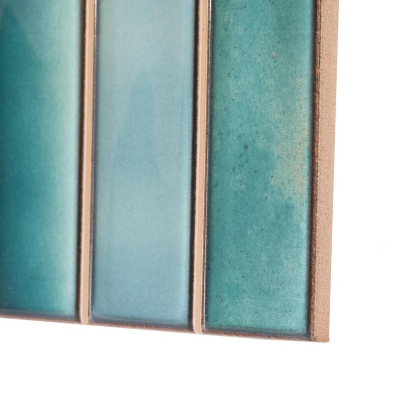 Merola Tile Borealis Aqua 5-7/8" x 11-3/4" Ceramic Wall Tile