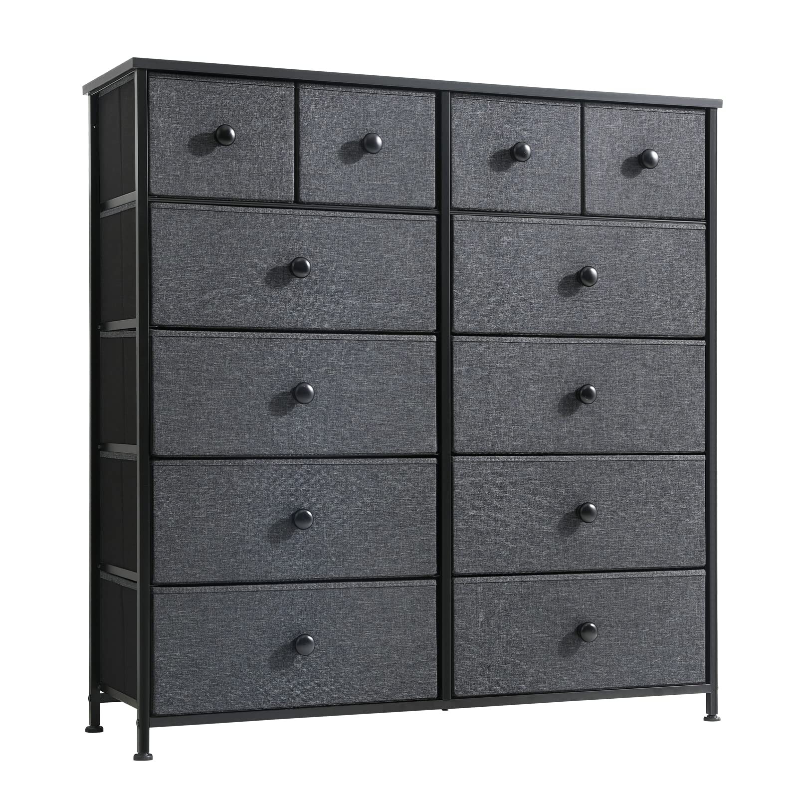 12 Drawer Dresser for Bedroom, Tall Dresser Chest of Drawers for Bedroom  Storage Drawers, Dresser for Closet Wide Fabric