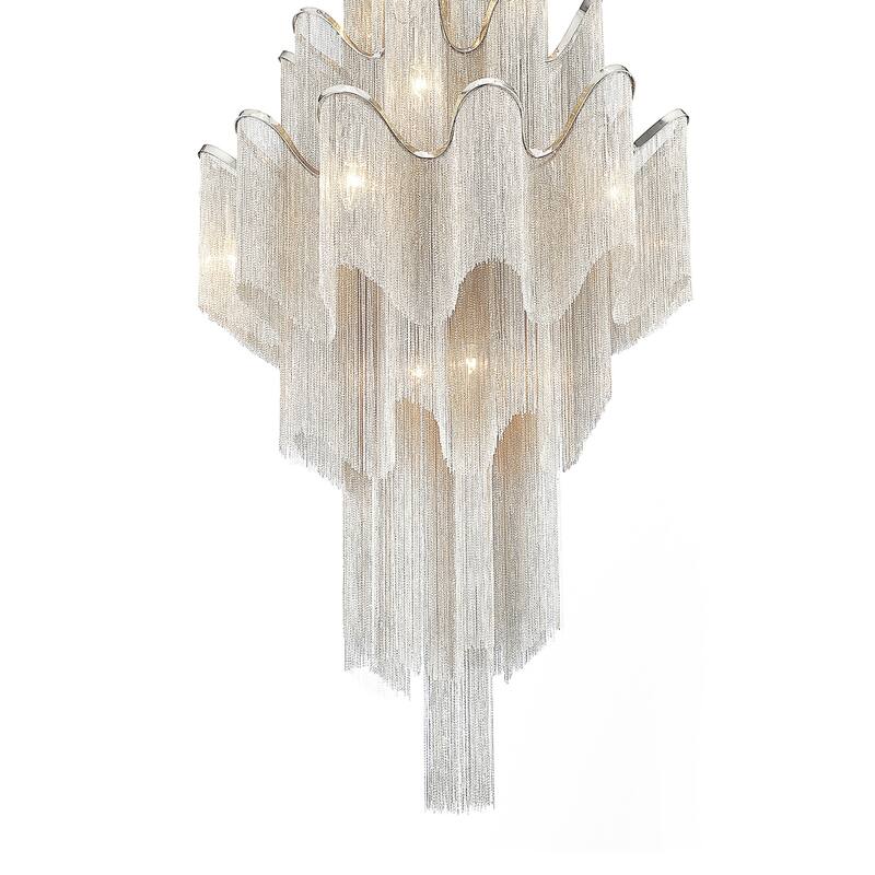 Daisy 17 Light Down Chandelier With Chrome Finish