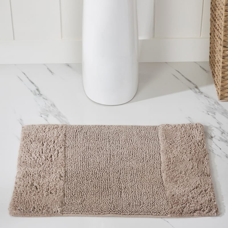 Better Trends Bath Rug 100% Cotton Water Absorbent Tufted Bathroom Rug Set for Shower, Sink Mats Machine Wash Granada Collection - 6 Piece Set - Sand