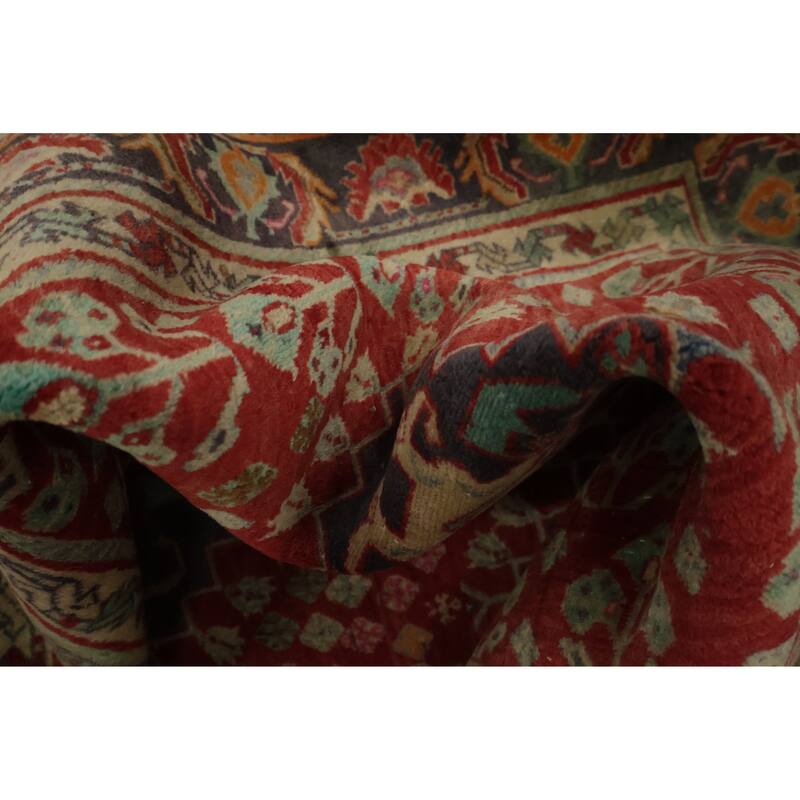 Hand Knotted Oriental 100% Wool Carpet Traditional Tribal Red Shiraz Area Rug - 5' 2'' X 3' 10''