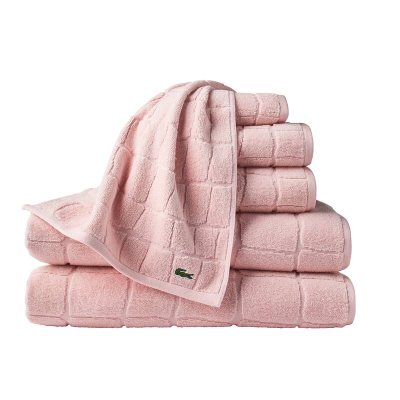 Lacoste Croc Scale Cotton Bath Towel, Hand Towel, and Washcloth